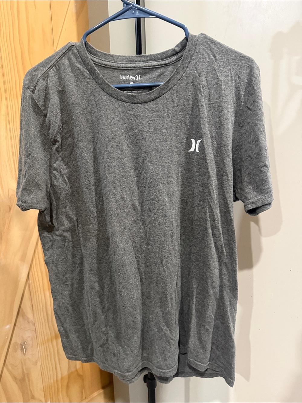 Hurley Men's Dark Heather Gray Short Sleeve Logo Tee